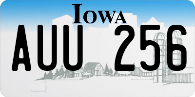 IA license plate AUU256