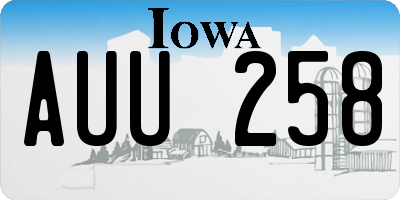 IA license plate AUU258