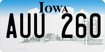 IA license plate AUU260
