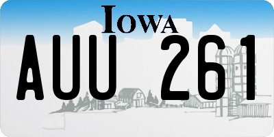 IA license plate AUU261