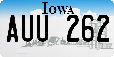 IA license plate AUU262