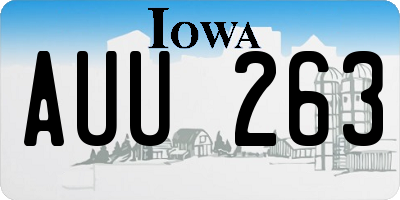 IA license plate AUU263
