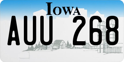 IA license plate AUU268