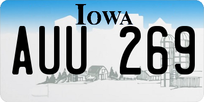 IA license plate AUU269