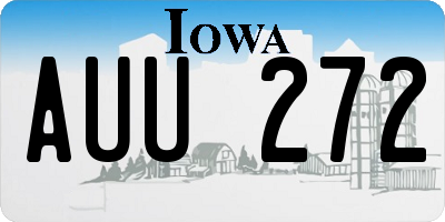 IA license plate AUU272