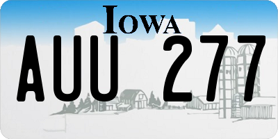 IA license plate AUU277