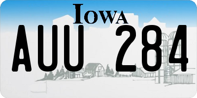 IA license plate AUU284