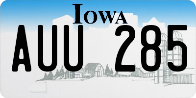 IA license plate AUU285