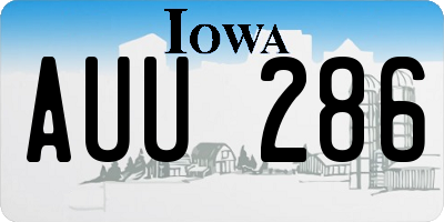 IA license plate AUU286