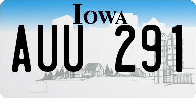 IA license plate AUU291