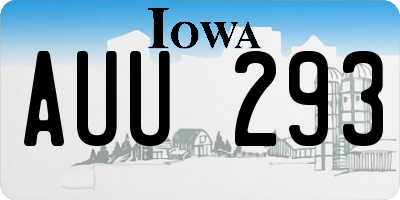 IA license plate AUU293