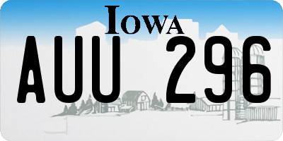IA license plate AUU296