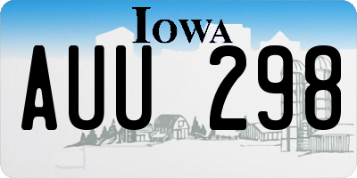 IA license plate AUU298