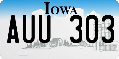 IA license plate AUU303