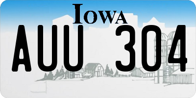 IA license plate AUU304