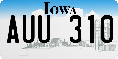 IA license plate AUU310