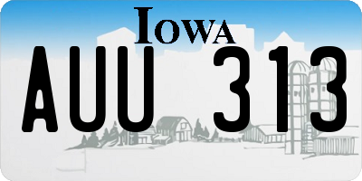 IA license plate AUU313