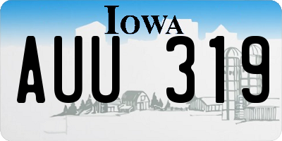 IA license plate AUU319