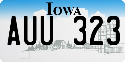 IA license plate AUU323