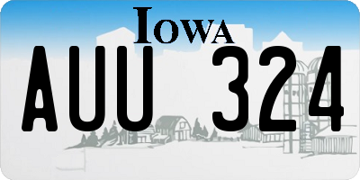 IA license plate AUU324