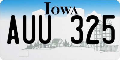 IA license plate AUU325