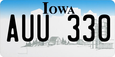 IA license plate AUU330