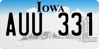 IA license plate AUU331