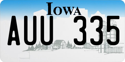 IA license plate AUU335
