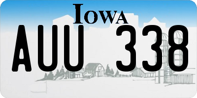 IA license plate AUU338