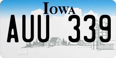 IA license plate AUU339