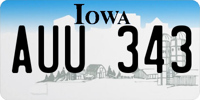 IA license plate AUU343