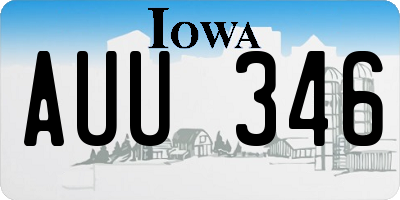 IA license plate AUU346