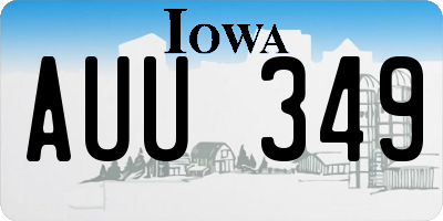 IA license plate AUU349