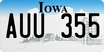 IA license plate AUU355