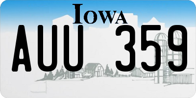 IA license plate AUU359