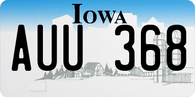 IA license plate AUU368