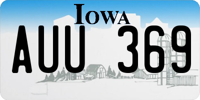 IA license plate AUU369