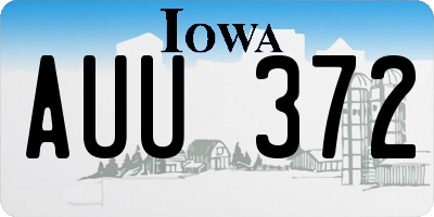 IA license plate AUU372