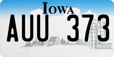 IA license plate AUU373