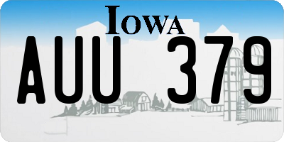 IA license plate AUU379