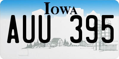 IA license plate AUU395