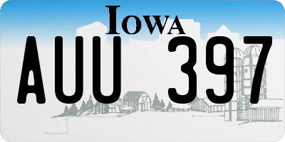 IA license plate AUU397