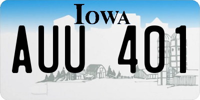 IA license plate AUU401