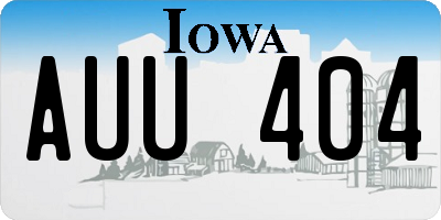 IA license plate AUU404