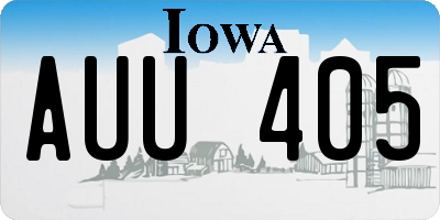 IA license plate AUU405