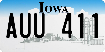 IA license plate AUU411