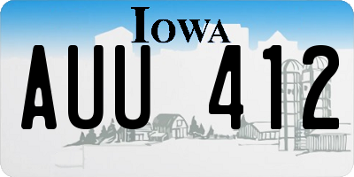 IA license plate AUU412