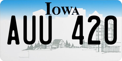 IA license plate AUU420