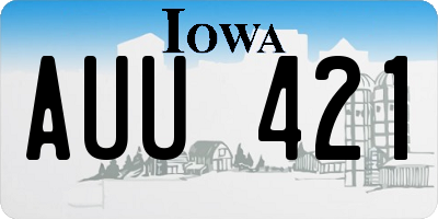 IA license plate AUU421