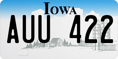 IA license plate AUU422